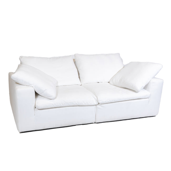 Cloud Sofa White Linen 2 Seater