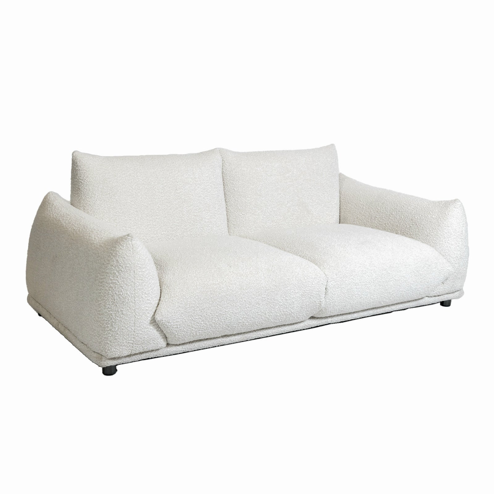 Marenco Style Sofa White Boucle 2 Seater