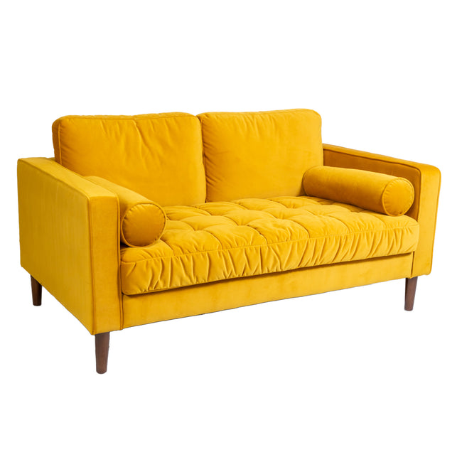 Ashfield 2 Seater Sofa Ochre Velvet