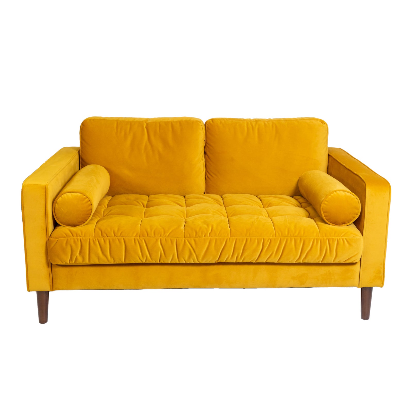 Ashfield 2 Seater Sofa Ochre Velvet