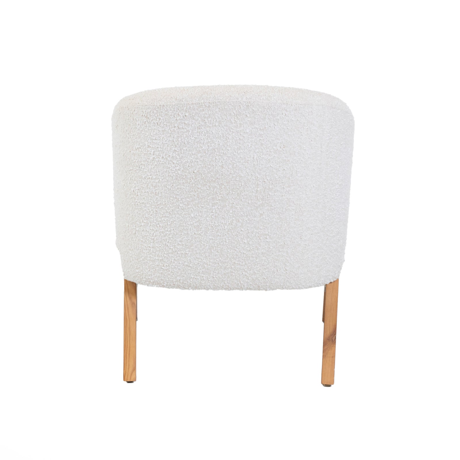 Sherpa Style Boucle Chair / Walnut Legs