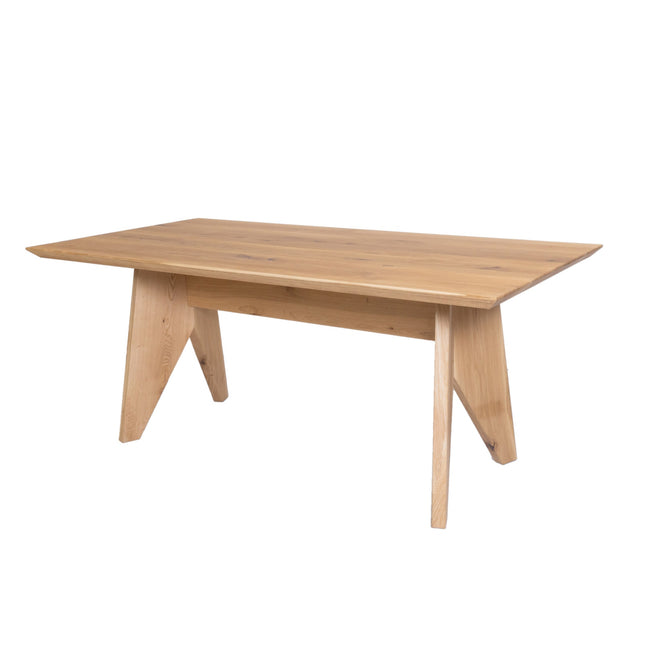 Solid Oak Shelton Dining Table / Tapered Edges