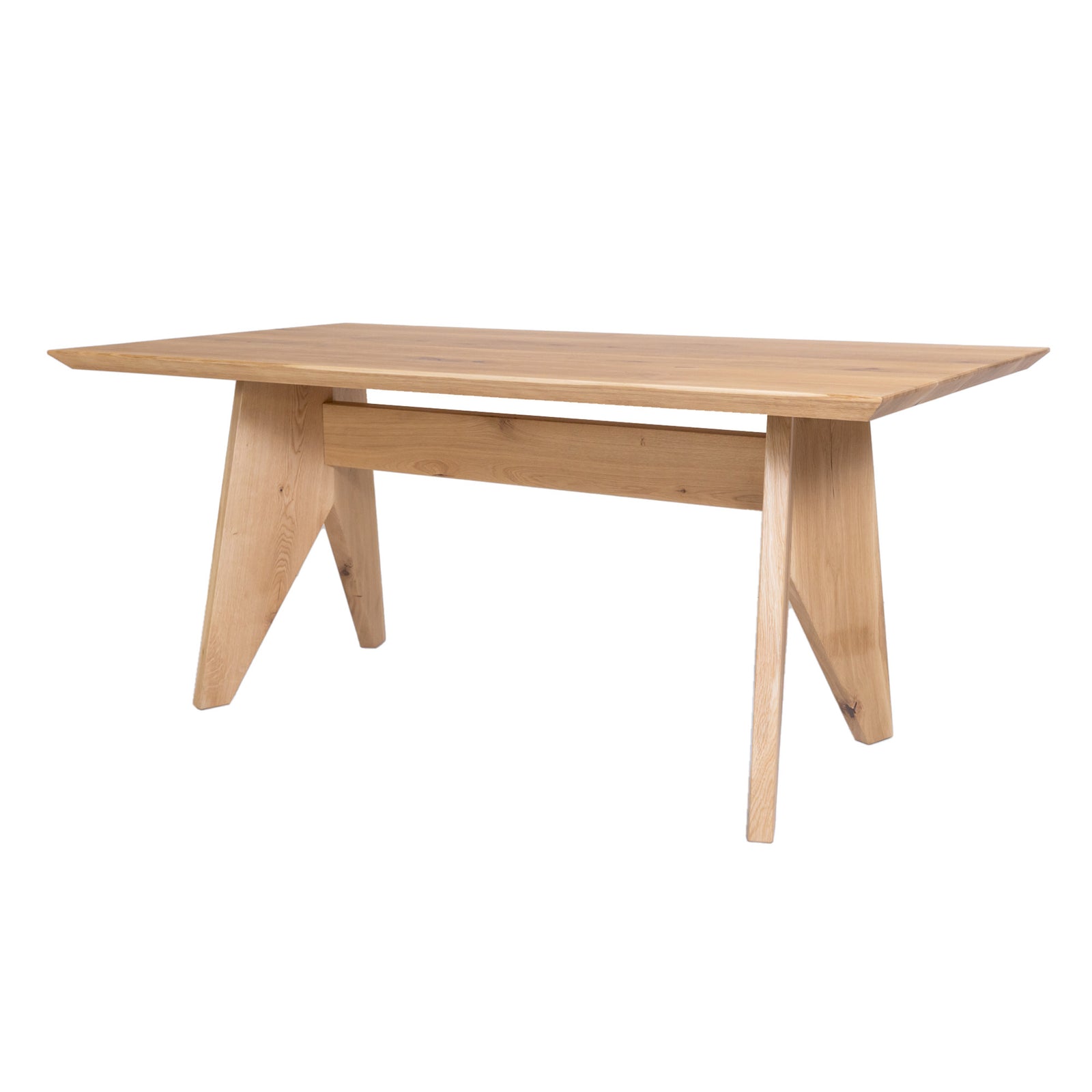 Solid Oak Shelton Dining Table / Tapered Edges