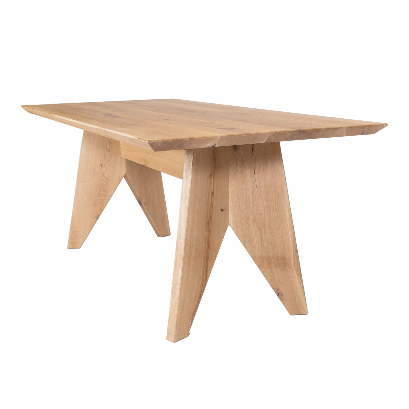 Solid Oak Shelton Dining Table / Tapered Edges