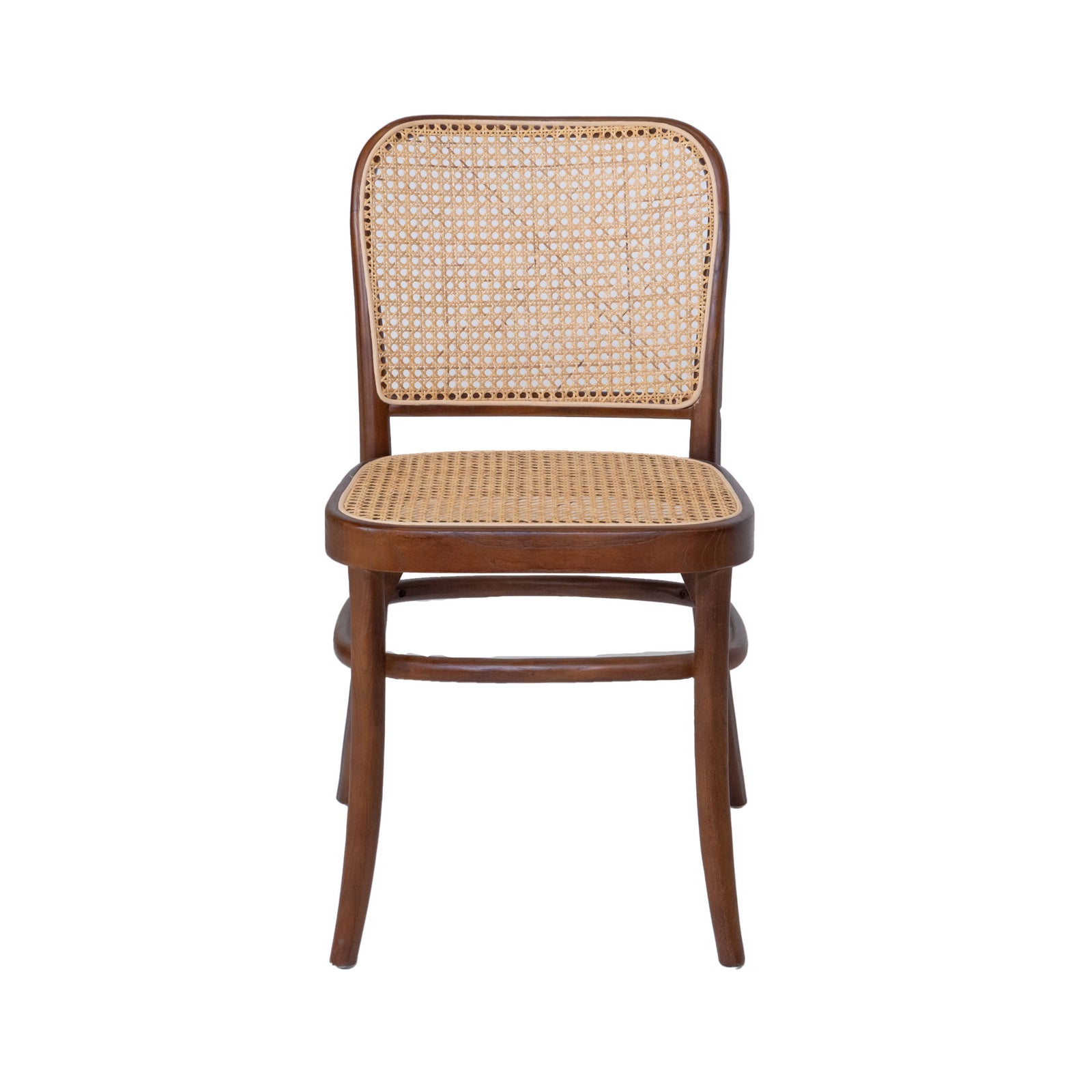 811 Hoffmann Style Chair with Cane Backrest Brown