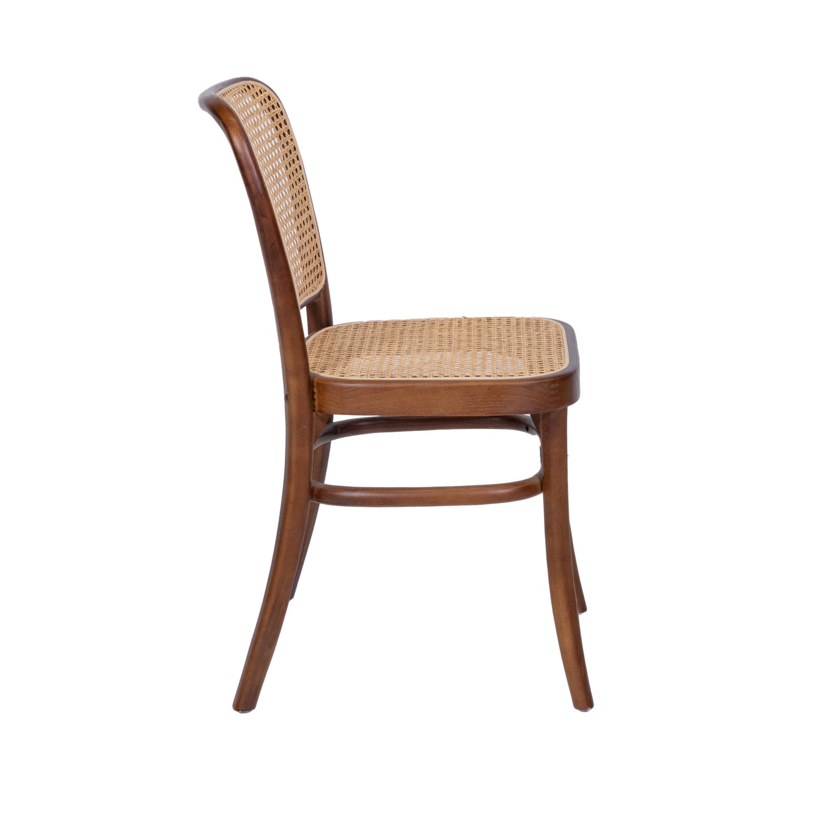 811 Hoffmann Style Chair with Cane Backrest Brown