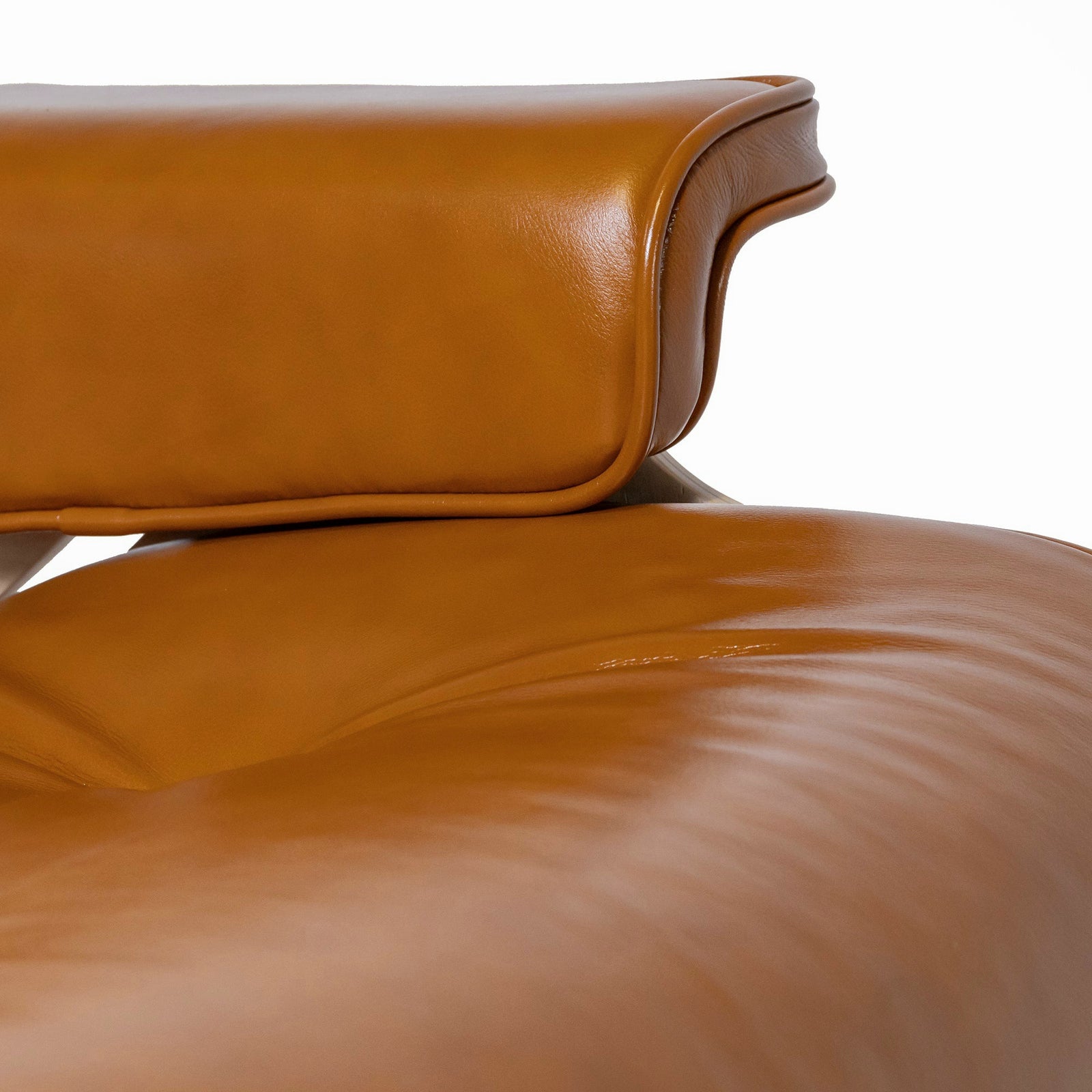 Iconic Lounge Chair and Ottoman - Rosewood & Tan Brown Leather