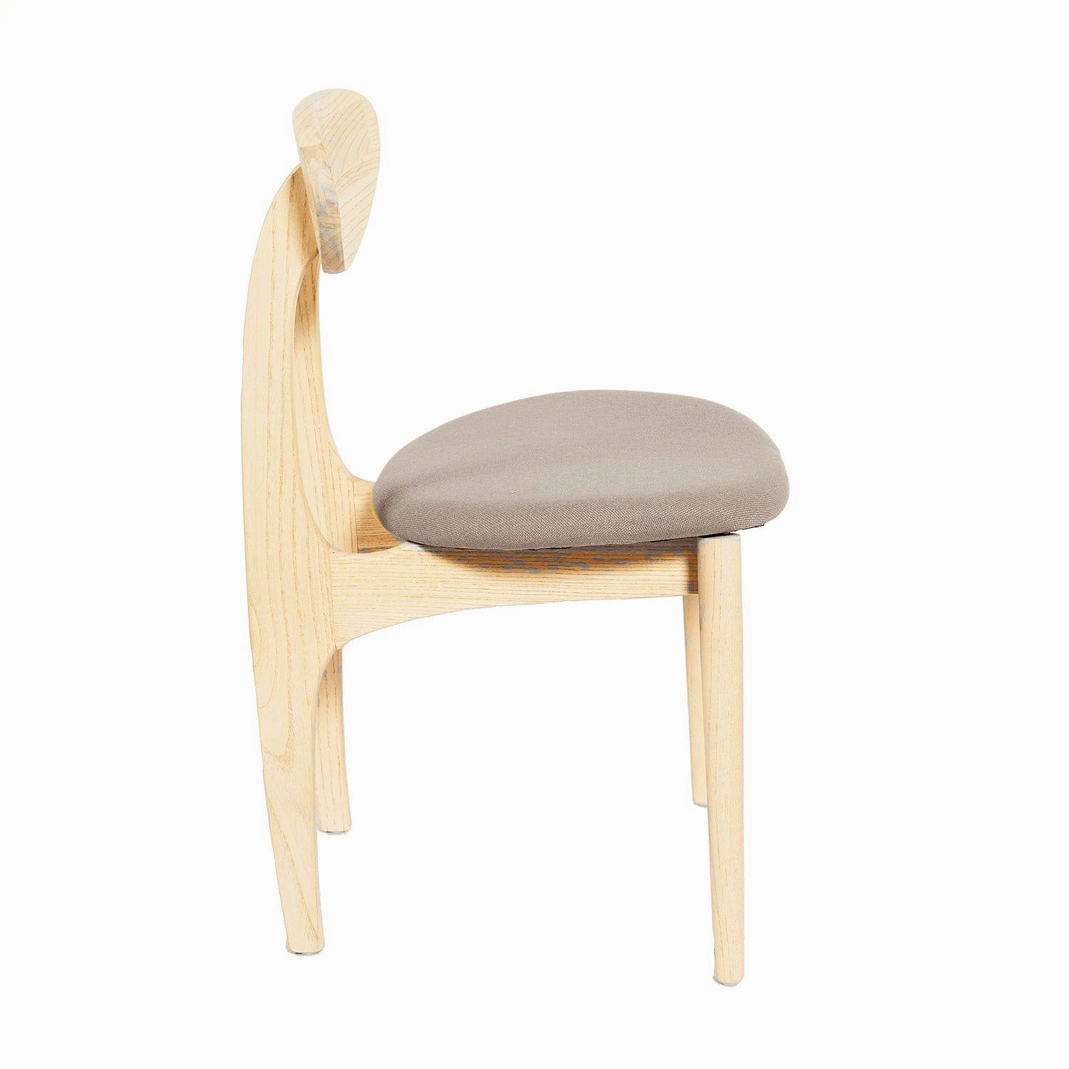 Emily Dining Chair Oak - Padded Seat Beige