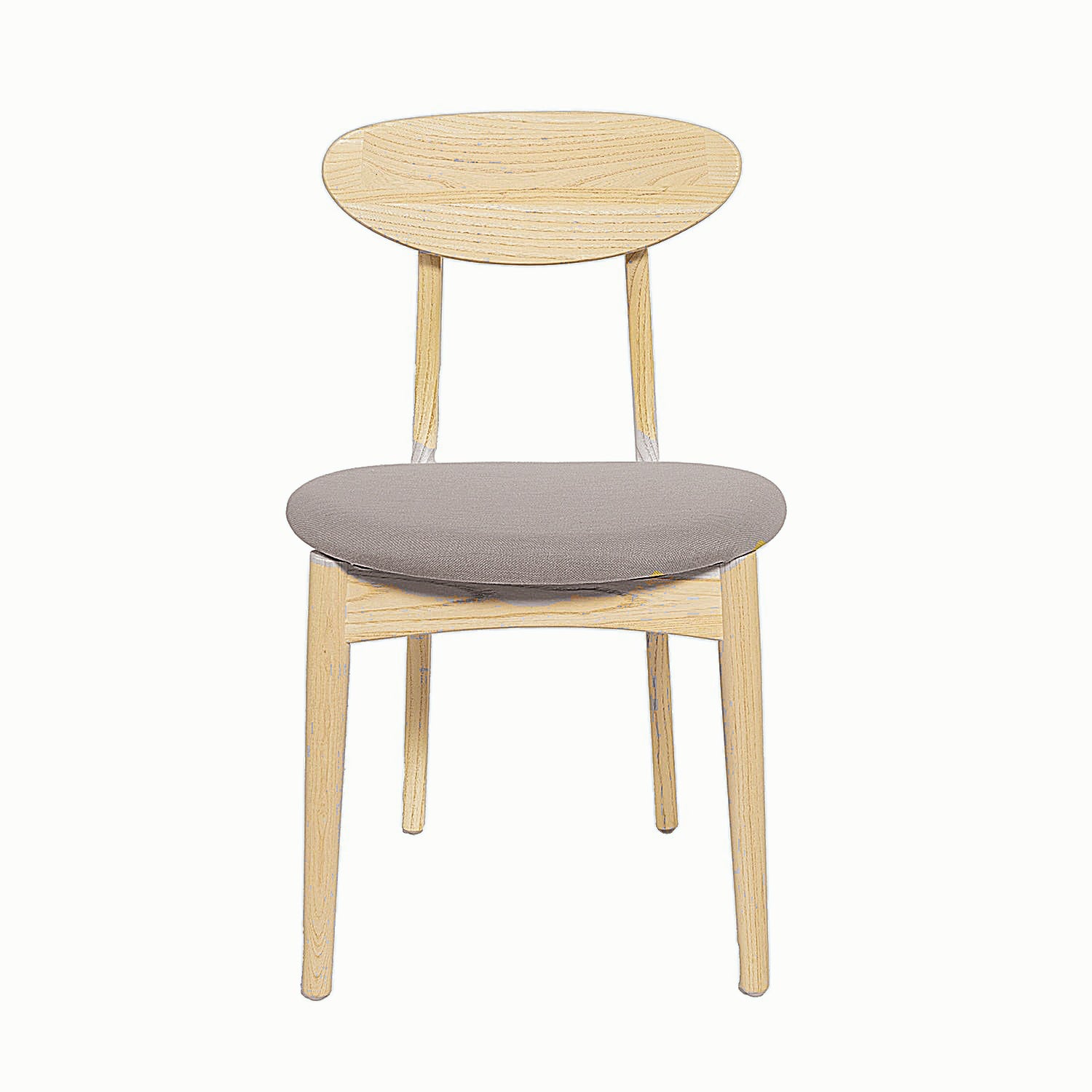 Emily Dining Chair Oak - Padded Seat Beige