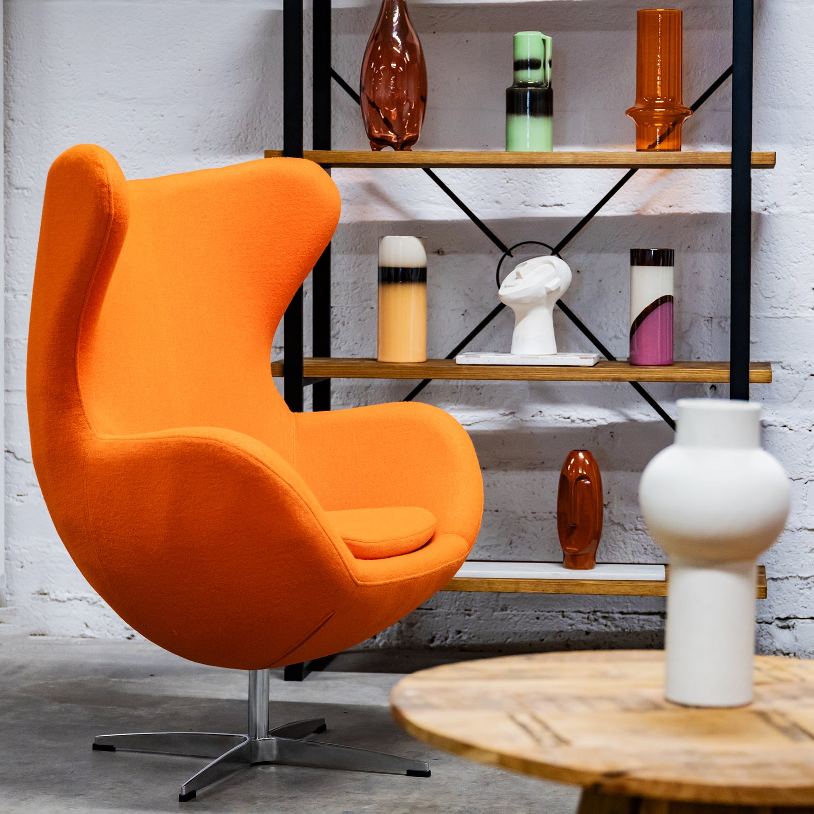 Orange egg chair new arrivals