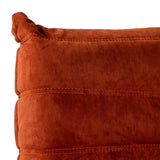 Togo Style Sofa Brick Red Suede 2 Seater