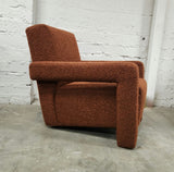 Utrecht Style Armchair Red Brick Boucle