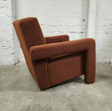 Utrecht Style Armchair Red Brick Boucle