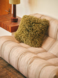 HKliving Fluffy Cushion Olive 50x50cm