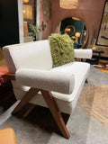 Pierre Jeanneret Style Easy Sofa Boucle White