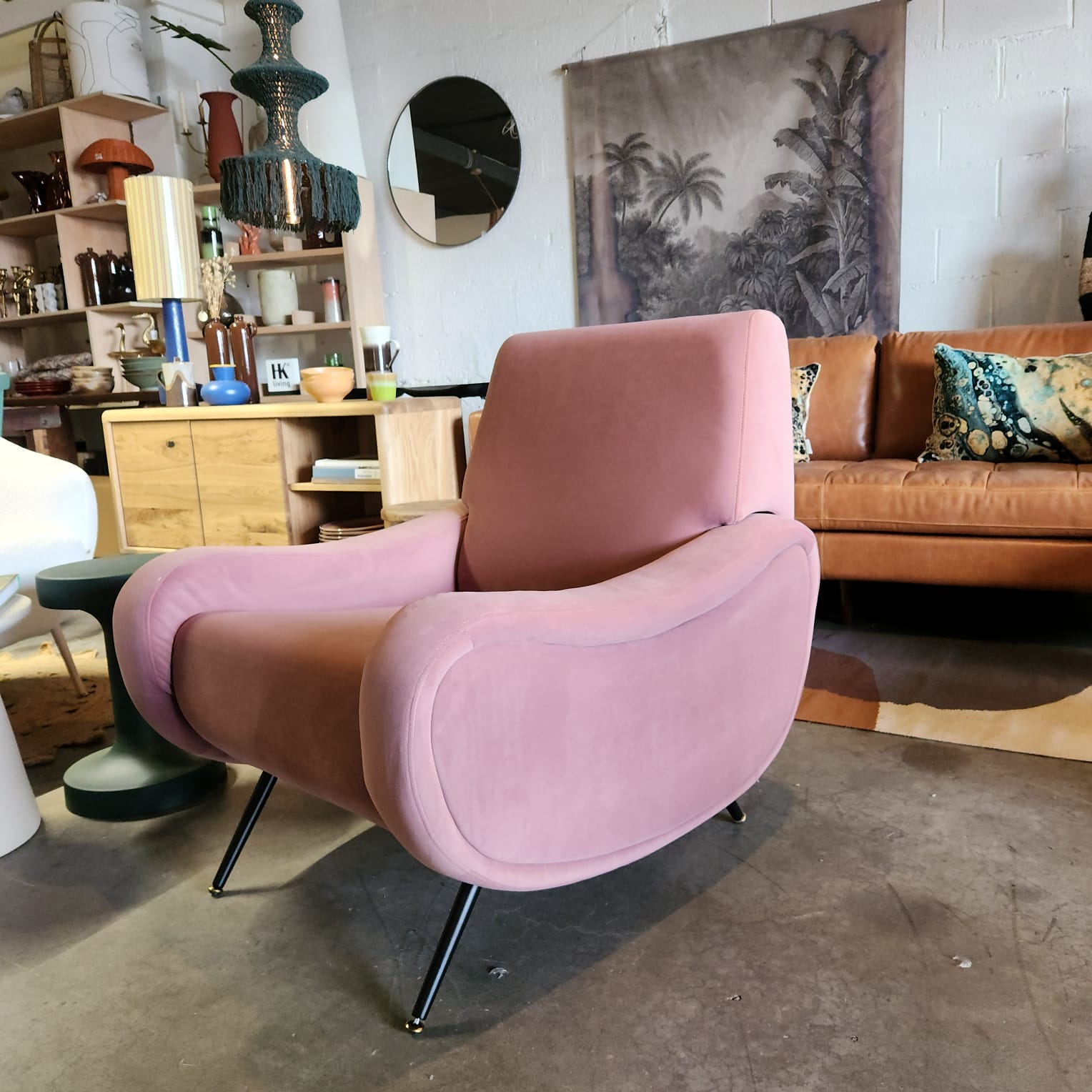 Lady Armchair Powder Pink Velvet