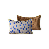 HKliving Stitched Cushion Blue Brush (25x40)