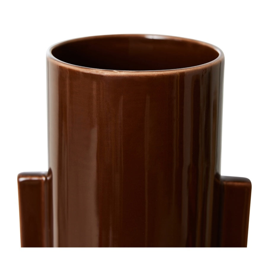 HKliving Ceramic Vase Espresso L