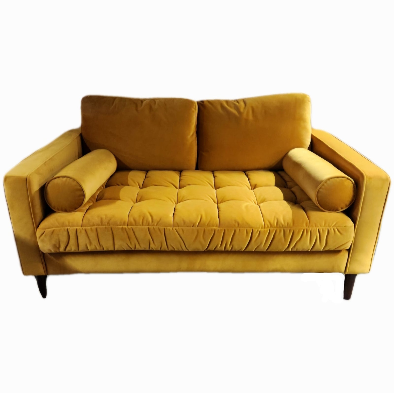 Ashfield 2 Seater Sofa Ochre Velvet