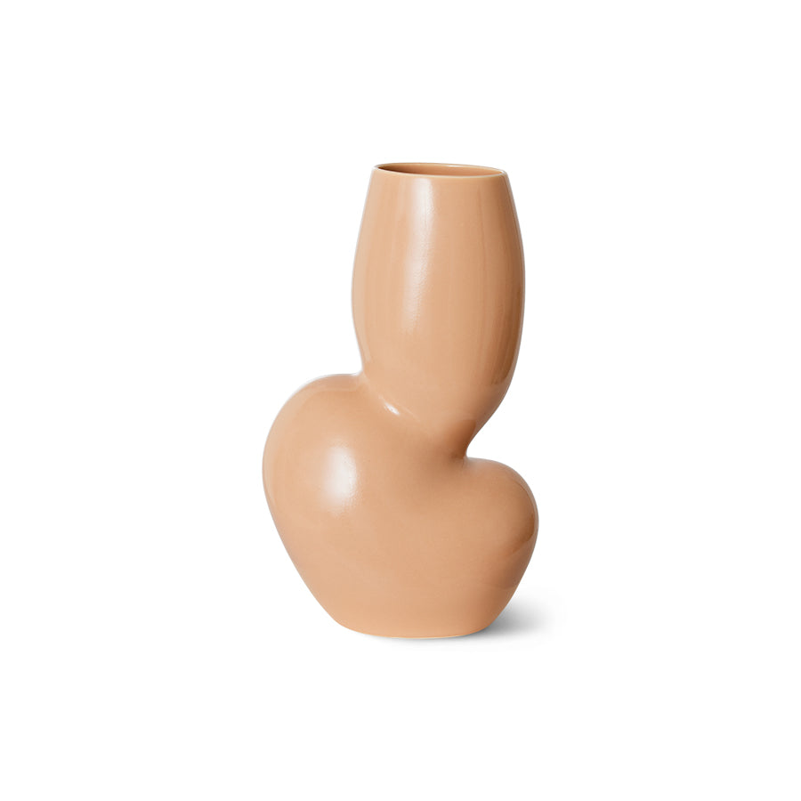 HKliving Ceramic Vase Organic Cream, M