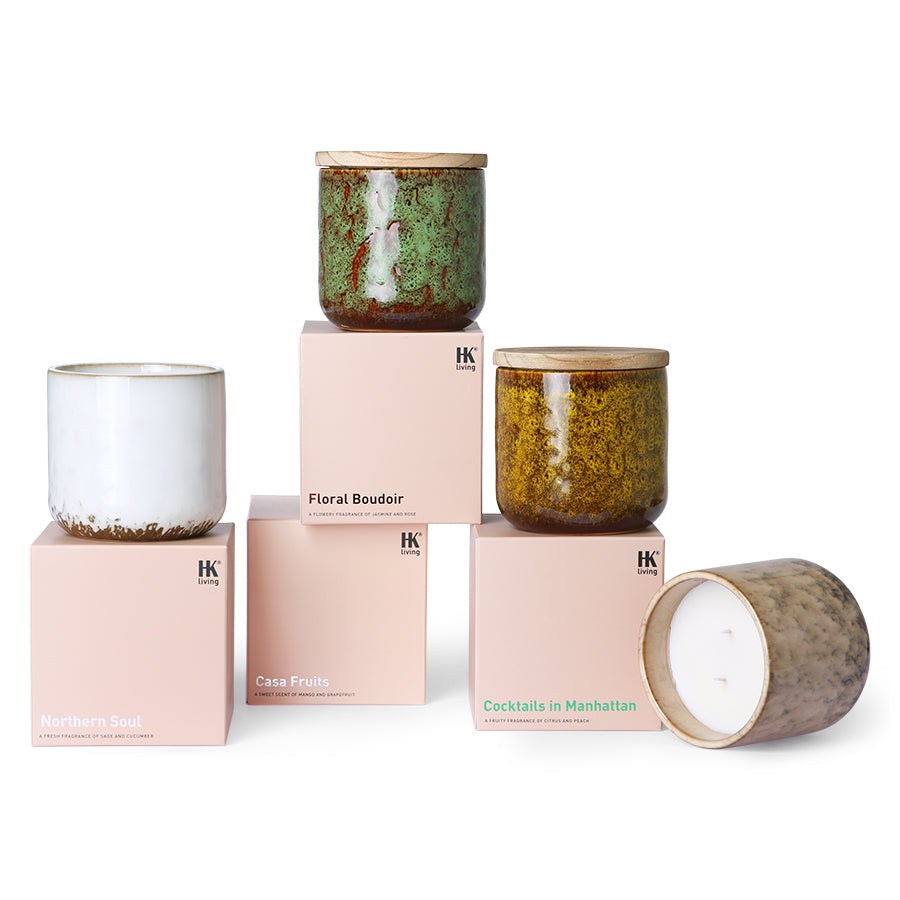 HKliving Ceramic Scented Candle Cocktails In Manhattan