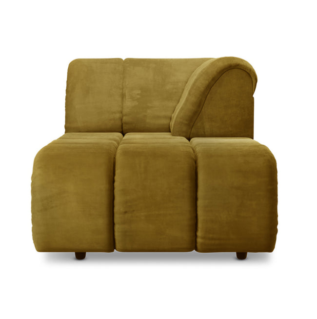 HKliving Wave Couch: Element Right Divan
Royal Velvet, Olive