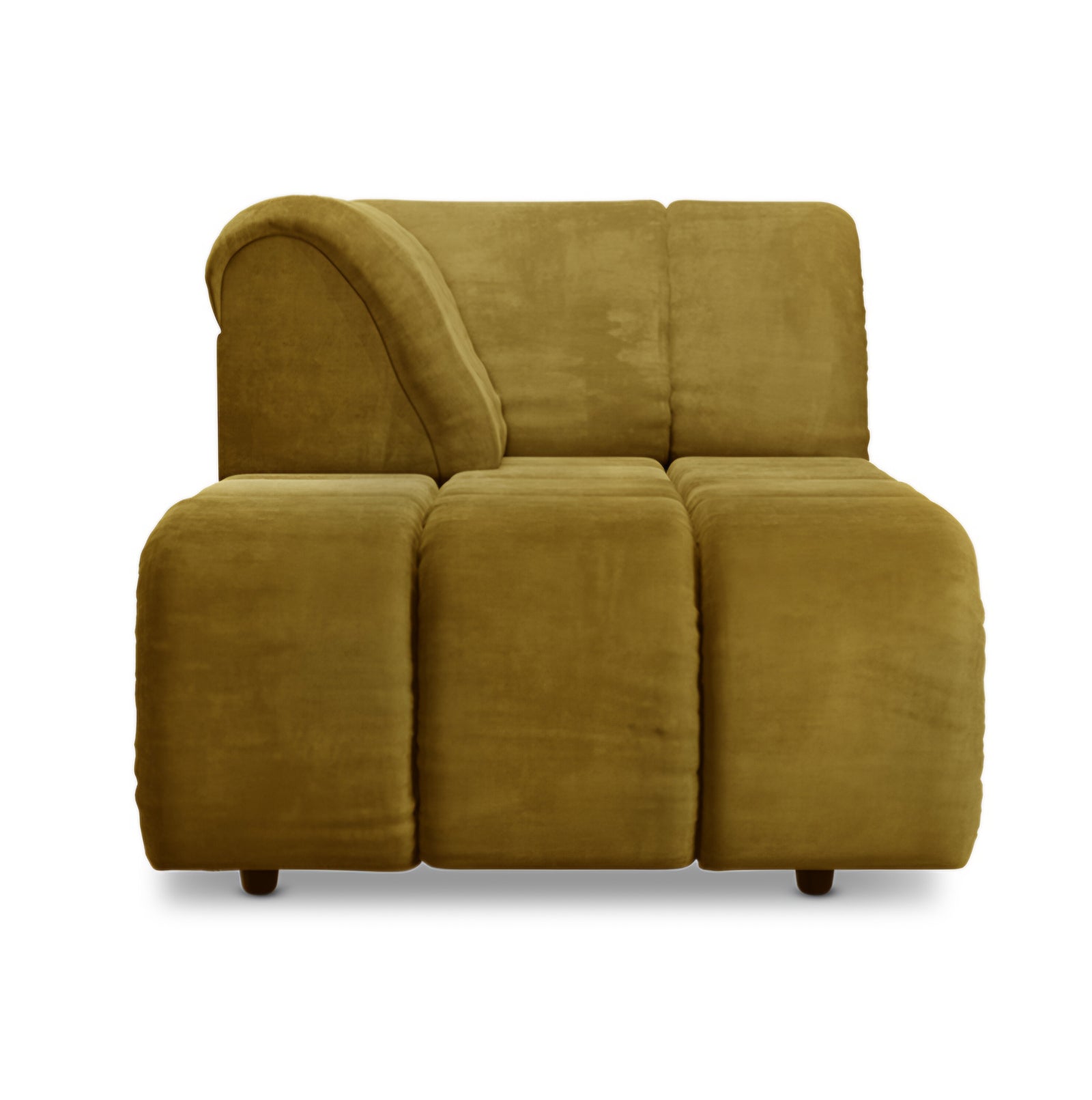 HKliving Wave Couch: Element Left Divan
Royal Velvet, Olive