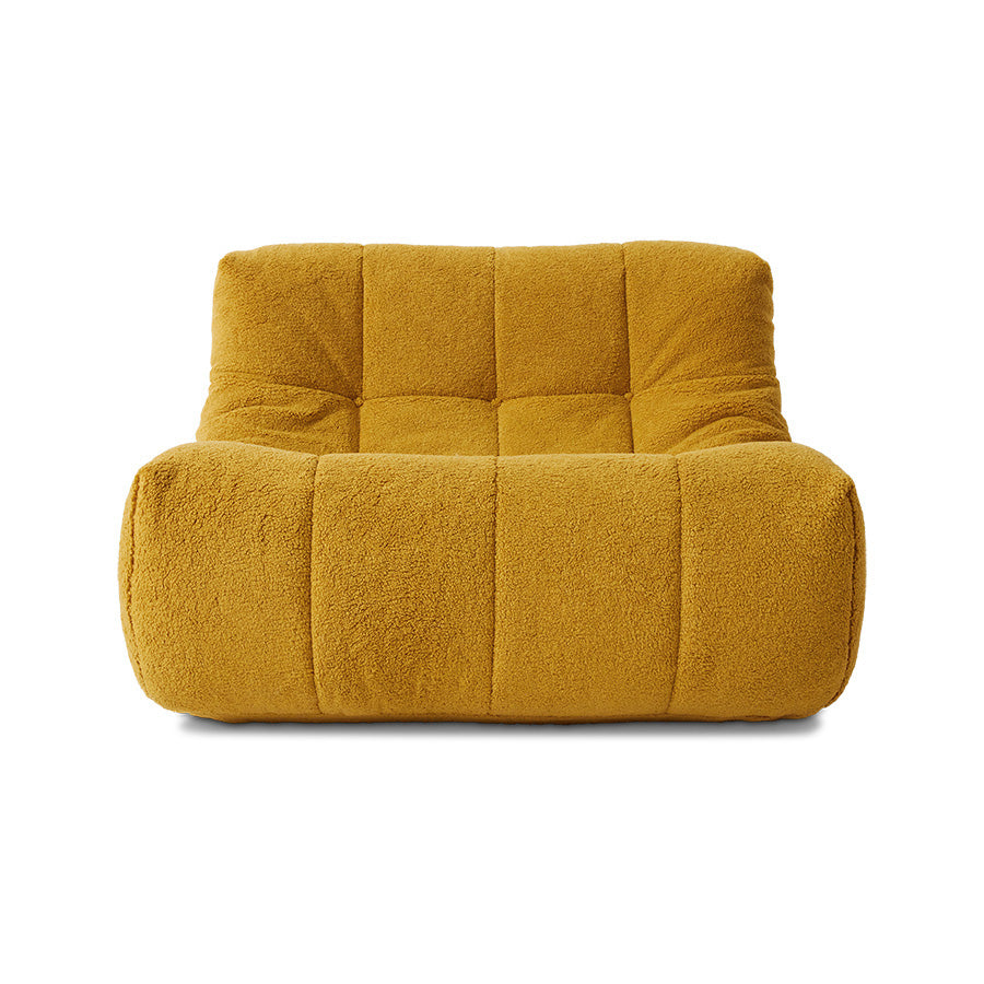 HKliving Lazy Lounge Chair Fluffy, Ochre