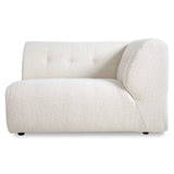 Vint Couch: Element Right 1.5 Seat Boucle Cream