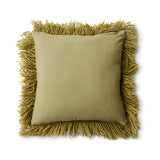 HKliving Fluffy Cushion Olive 50x50cm