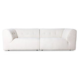 Vint Couch: Element Right 1.5 Seat Boucle Cream