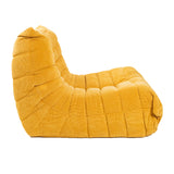 Togo Style Sofa Mustard Yellow Corduroy 1 Seater