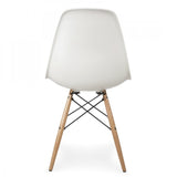 Iconic DSW Style Side Chair  White - Natural Legs